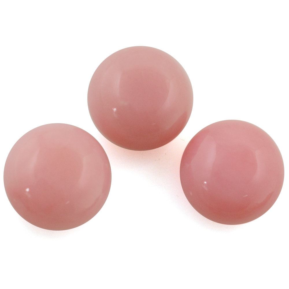 PINK OPAL PLAIN LENTIL ROUND BEADS 13.50MM 10.28 Cts.