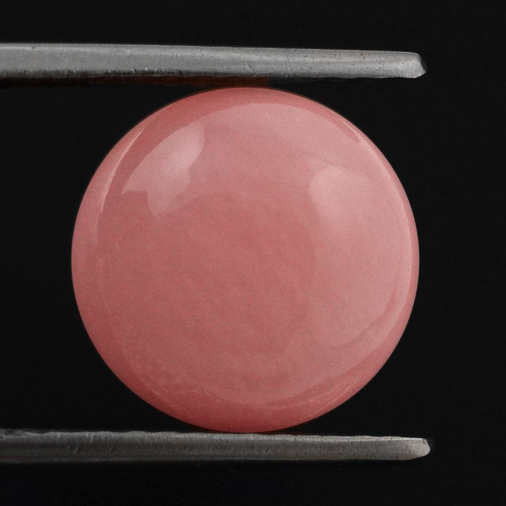 PINK OPAL PLAIN LENTIL ROUND BEADS 11.50MM 6.14 Cts.