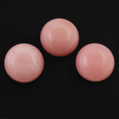 PINK OPAL PLAIN LENTIL ROUND BEADS 11.50MM 6.14 Cts.