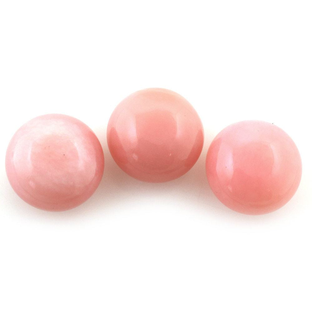 PINK OPAL PLAIN LENTIL ROUND BEADS 11.50MM 6.14 Cts.