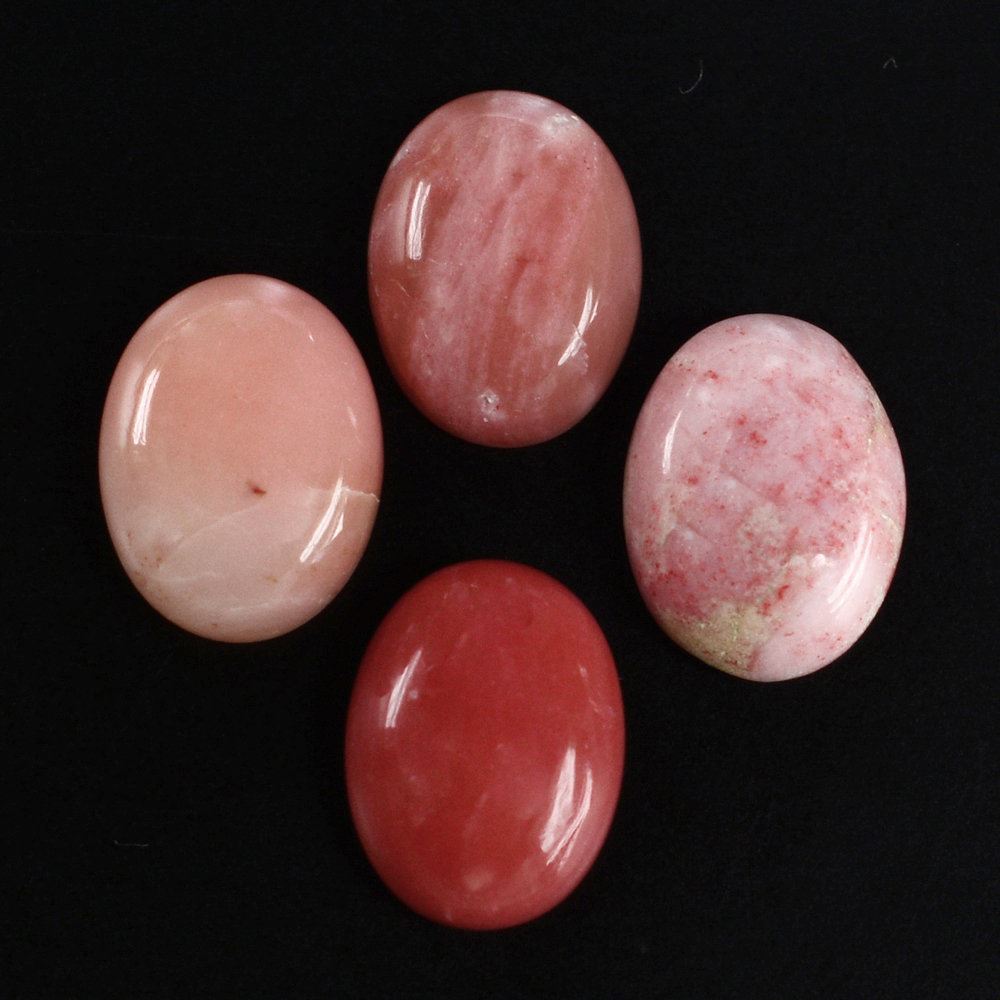 PINK OPAL (AMERICAN) OVAL CAB 8X6MM 0.86 Cts.