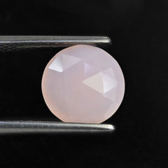 PINK OPAL ONE SIDE ROSE CUT OTHER SIDE TABLE CUT ROUND (LITE) 10MM  1.89 Cts.
