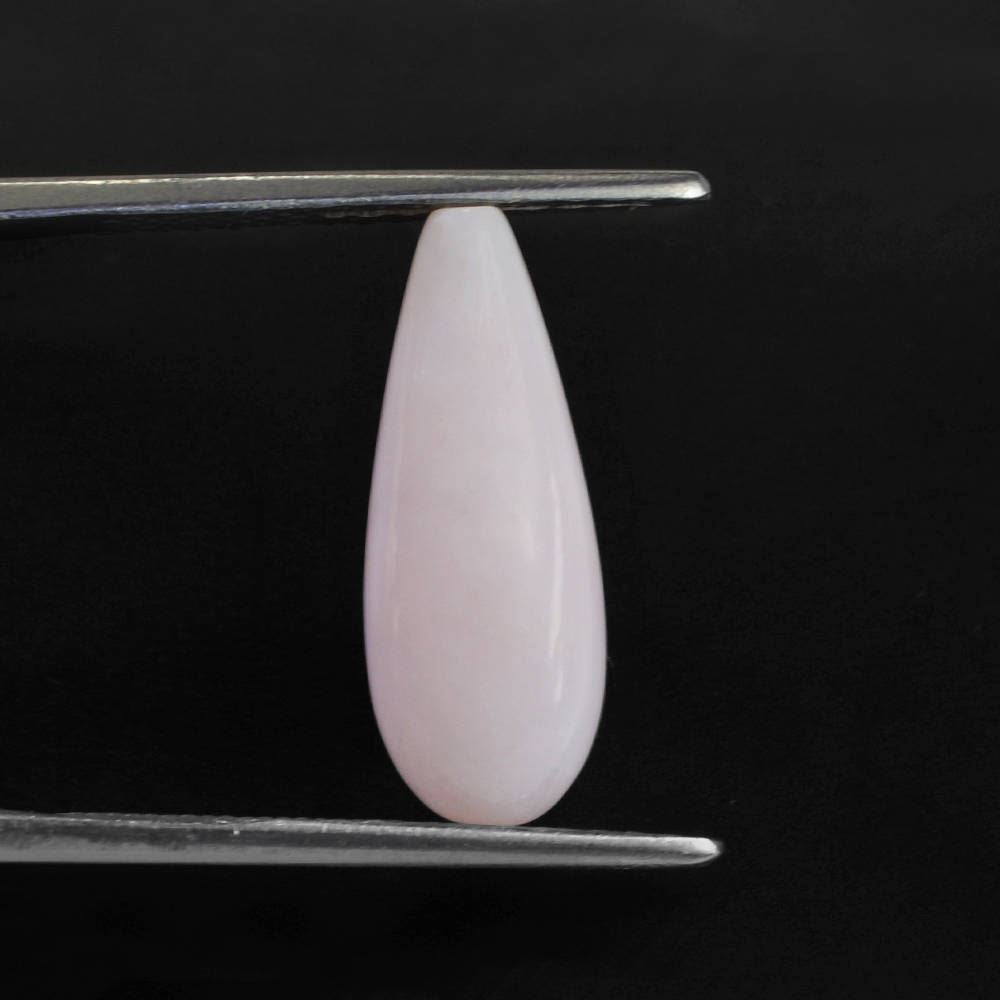 PINK OPAL PLAIN DROPS (LITE)  (HALF DRILL 1MM) 18X7MM 4.69 Cts.