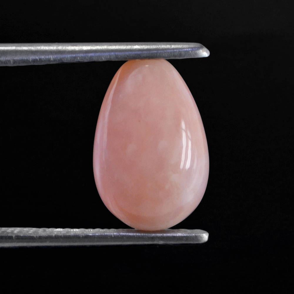 PINK OPAL PLAIN DROP (MEDIUM) (SI) (HALF DRILL 1MM) 12X8MM 4.47 Cts.