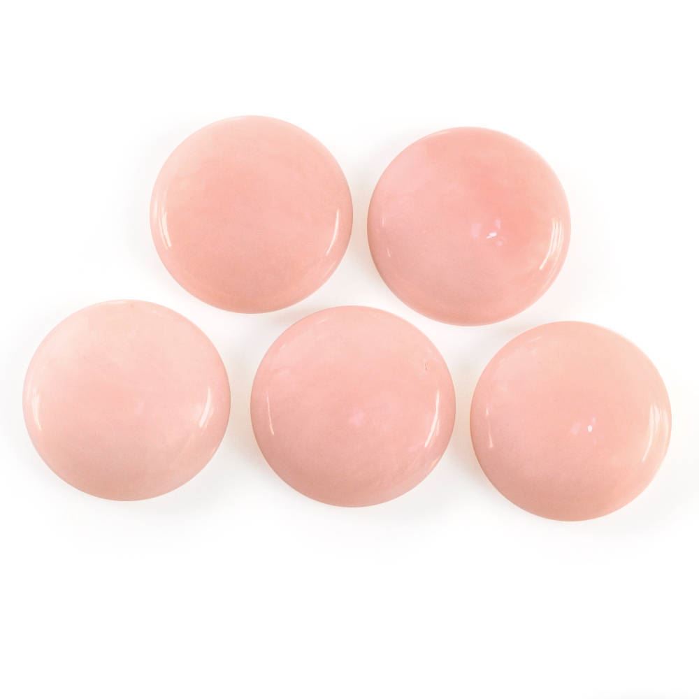PINK OPAL ROUND CAB (LITE) (SI) 12MM 3.47 Cts.