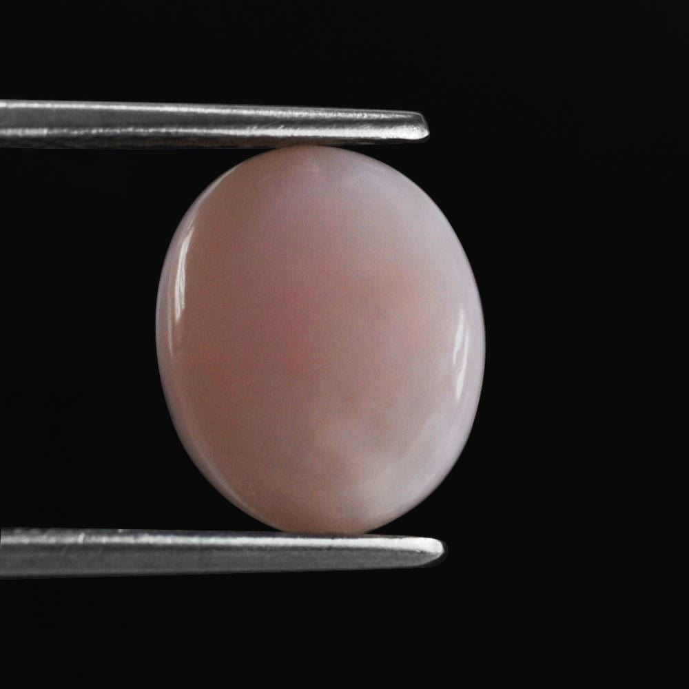 PINK OPAL OVAL CAB (FLAT) (LITE) (SI) 12X10MM 2.71 Cts.