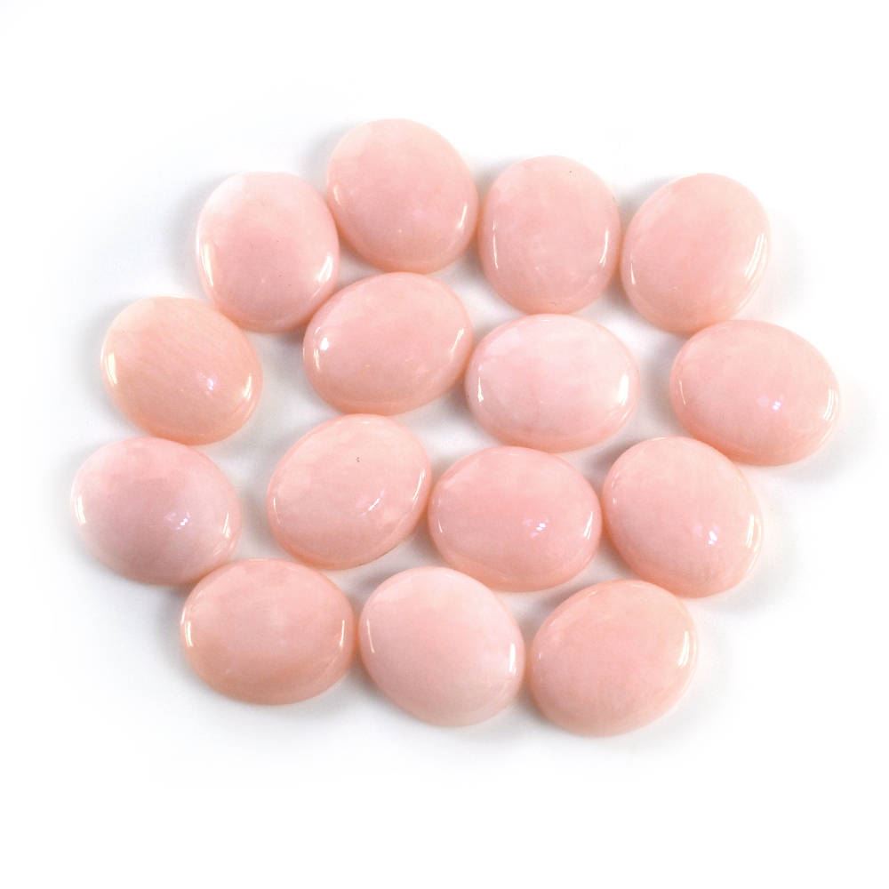 PINK OPAL OVAL CAB (FLAT) (LITE) (SI) 12X10MM 2.71 Cts.
