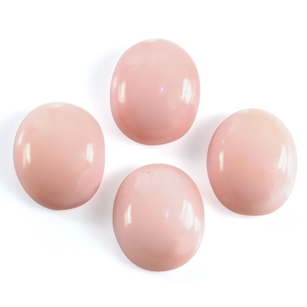 PINK OPAL OVAL CAB (LITE) (SI) 12X10MM 3.74 cts.