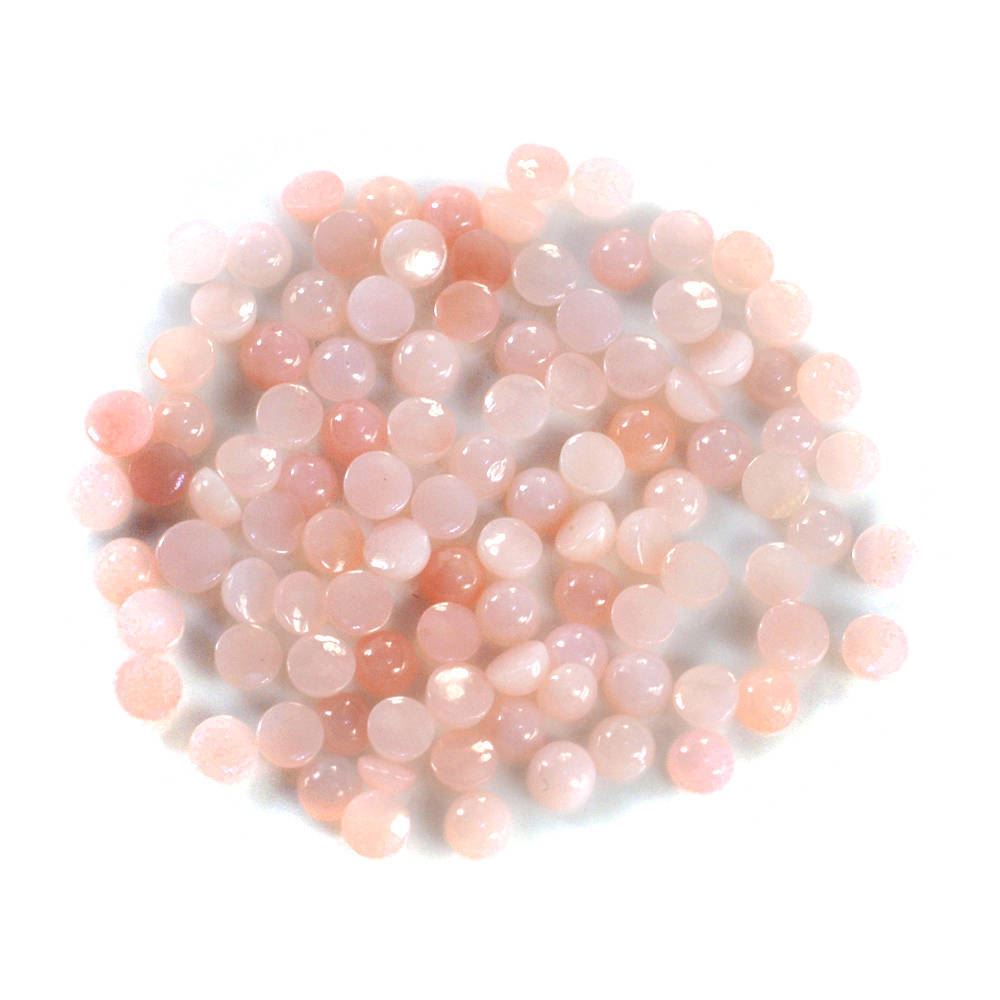 PINK OPAL ROUND CAB (LITE) (SI) 2.50MM 0.07 Cts.