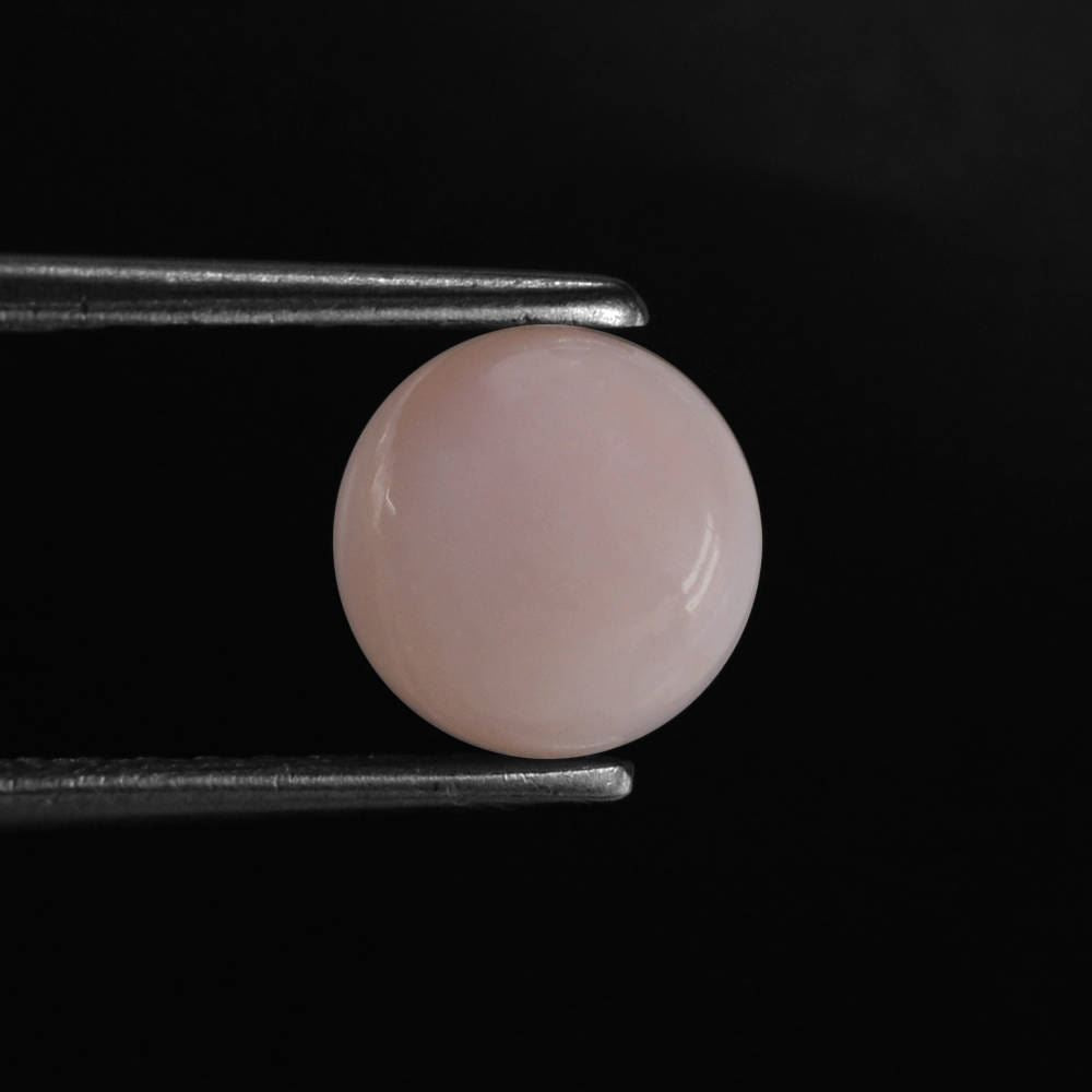 PINK OPAL ROUND CAB (VERY LITE) (SI) 8MM 1.61 Cts.