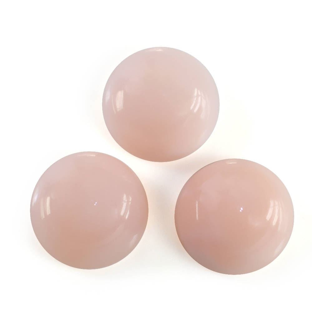 PINK OPAL ROUND CAB (VERY LITE) (SI) 10MM 2.88 Cts.