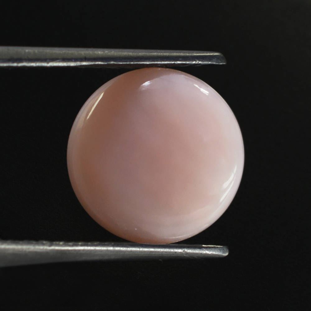 PINK OPAL ROUND CAB (VERY LITE) (SI) 12MM 3.35 Cts.