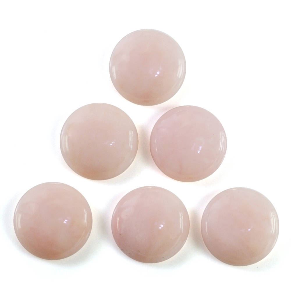 PINK OPAL ROUND CAB (VERY LITE) (SI) 12MM 3.35 Cts.