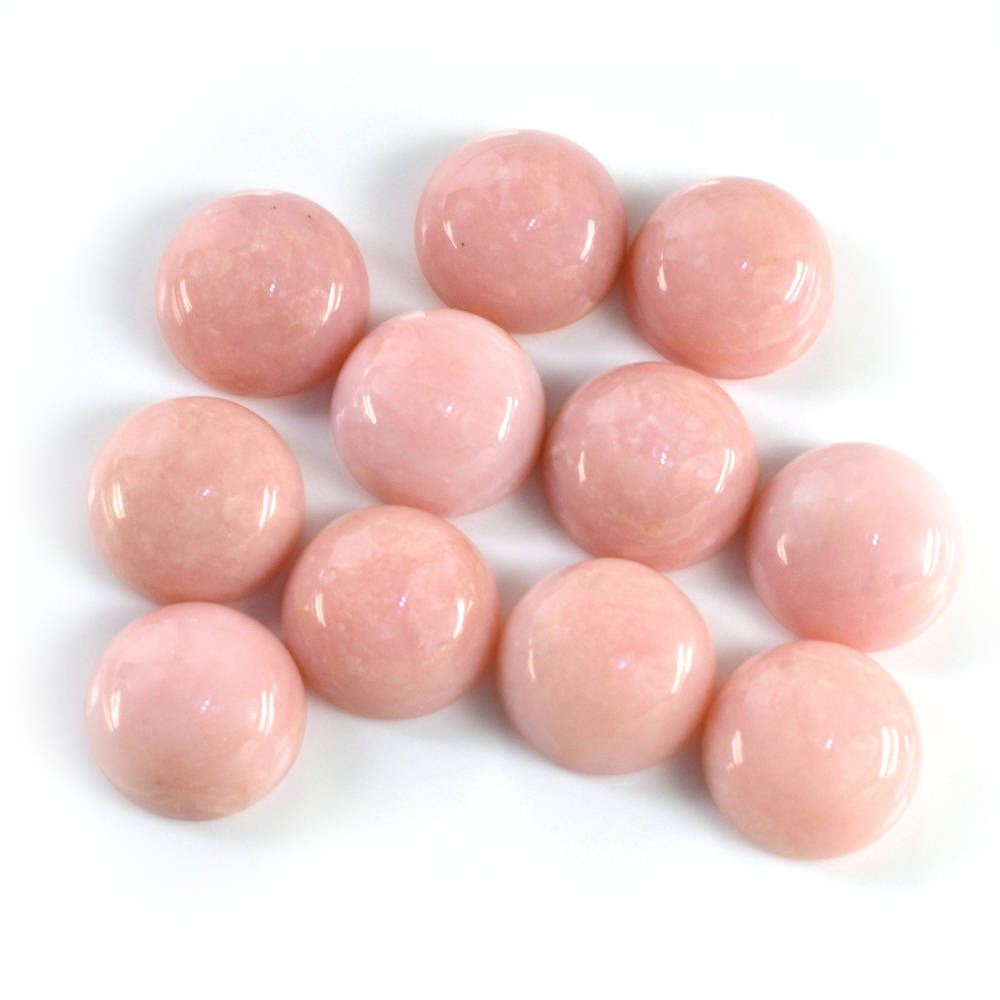 PINK OPAL ROUND CAB (MEDIUM) (SI) 14MM 8.47 Cts.