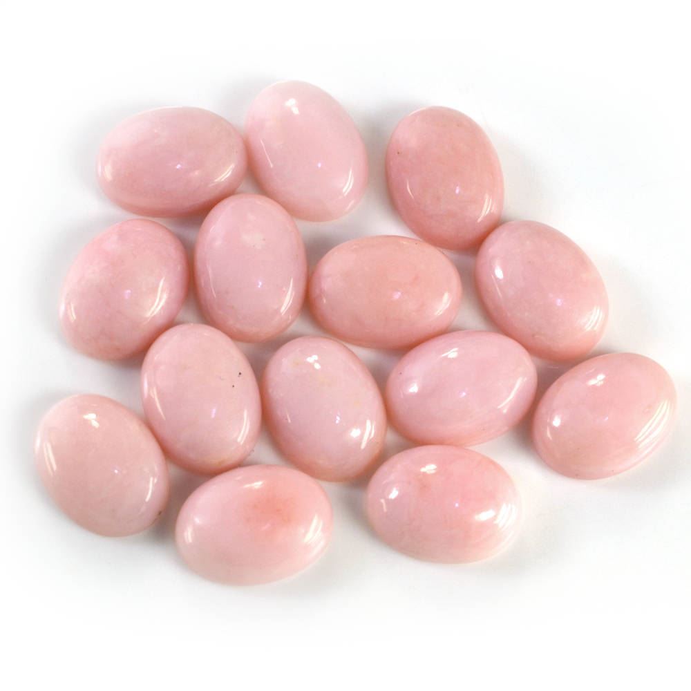 PINK OPAL OVAL CAB (MEDIUM) (SI) 16X12MM 7.32 Cts.