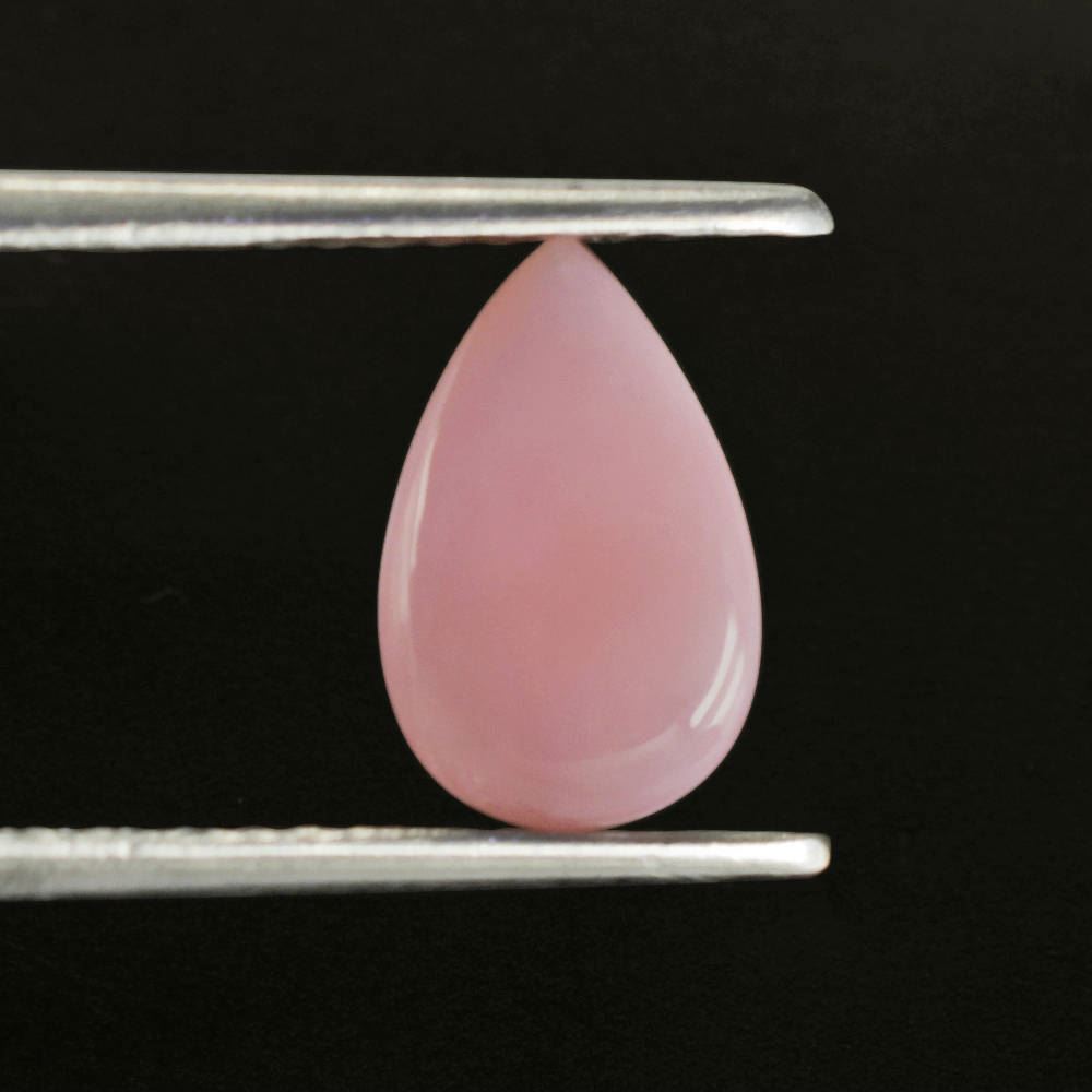 PINK OPAL LENTIL PEAR (DARK) (SI) 11X7MM 1.90 Cts.