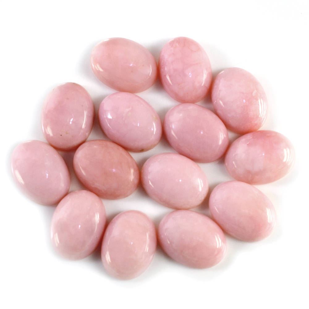 PINK OPAL OVAL CAB (DARK) (SI) 16X12MM 7.30 Cts.