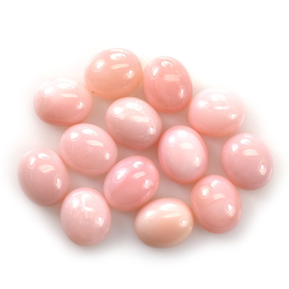 PINK OPAL PLAIN OVAL CAB 12X10MM 3.85 Cts.