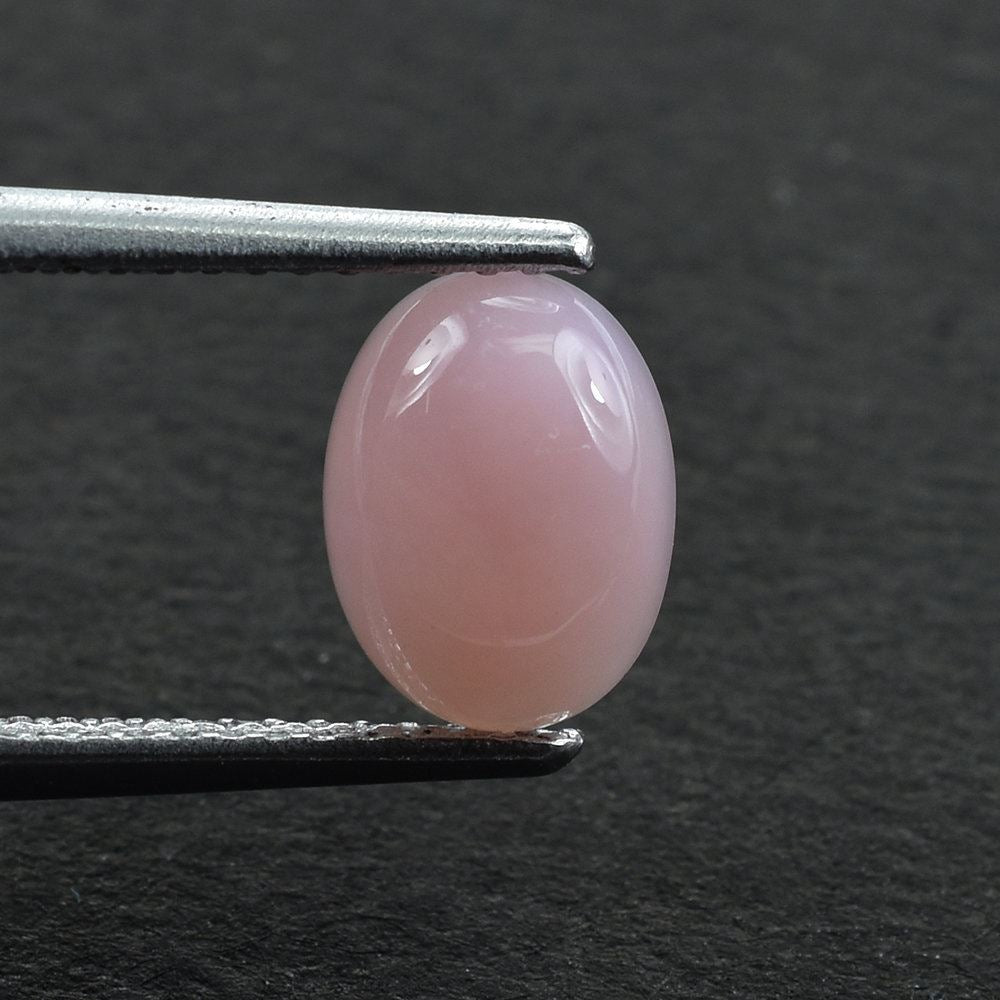 PINK OPAL PLAIN OVAL CAB (LITE/CLEAN) 8X6MM 0.98 Cts.