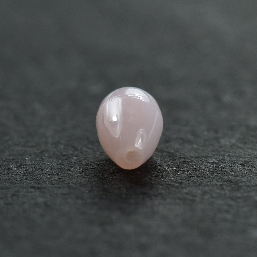 PINK OPAL PLAIN DROPS (LITE) (HALF DRILL-0.60MM) 5X3MM 0.28 Cts.