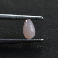 PINK OPAL PLAIN DROPS (LITE) (HALF DRILL-0.60MM) 5X3MM 0.28 Cts.