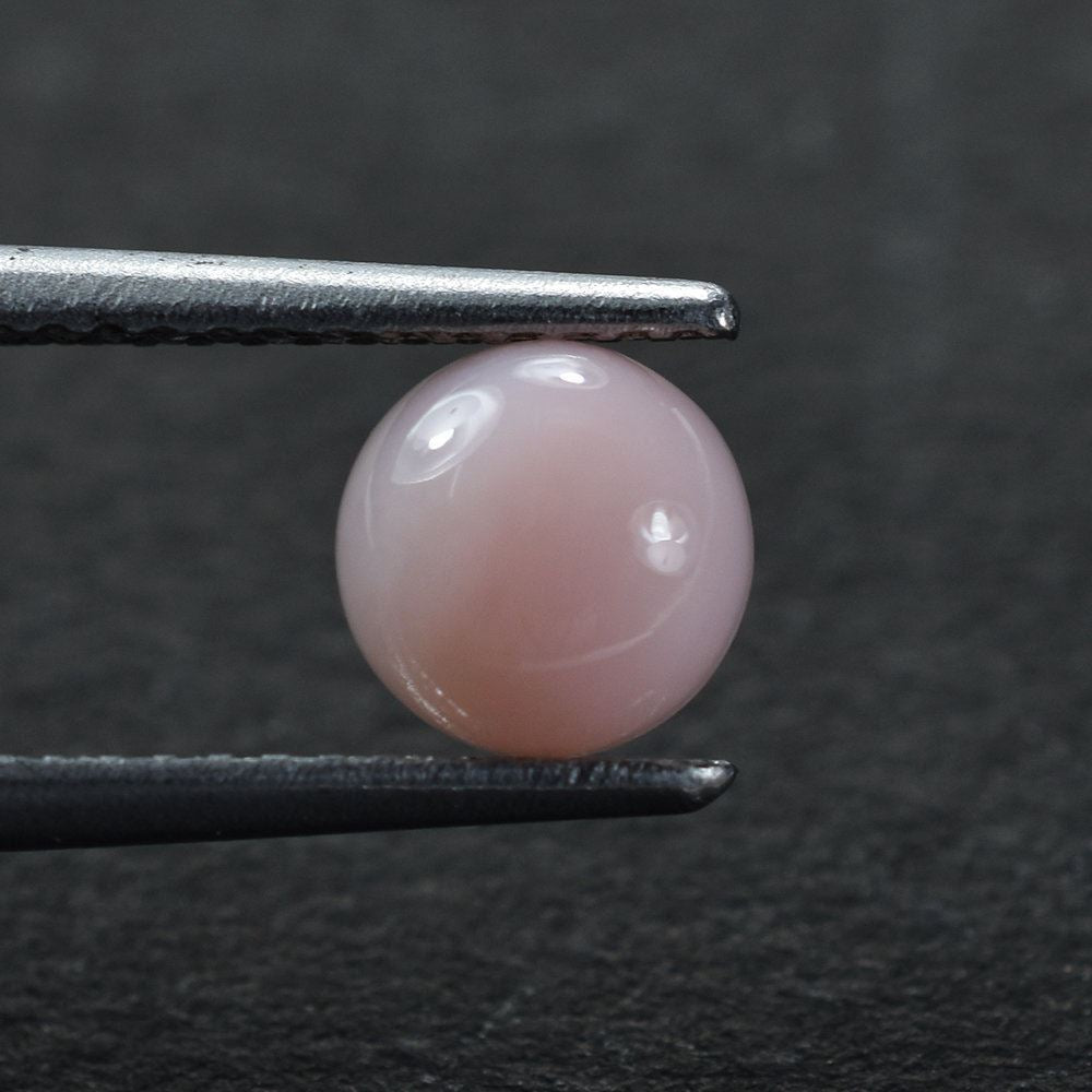 PINK OPAL PLAIN ROUND CAB 6MM 0.65 Cts.
