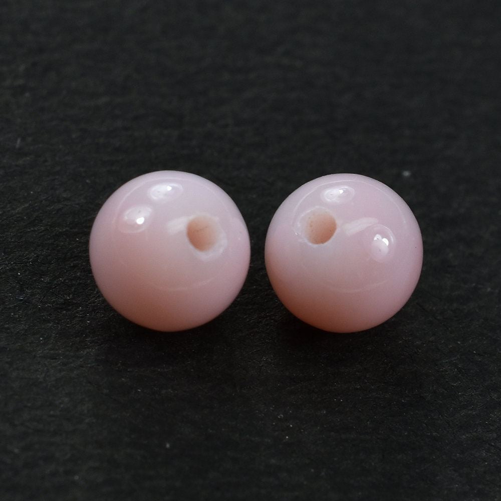 PINK OPAL PLAIN ROUND BALL 6MM (HALF DRILL-1.20MM) 1.05 Cts.