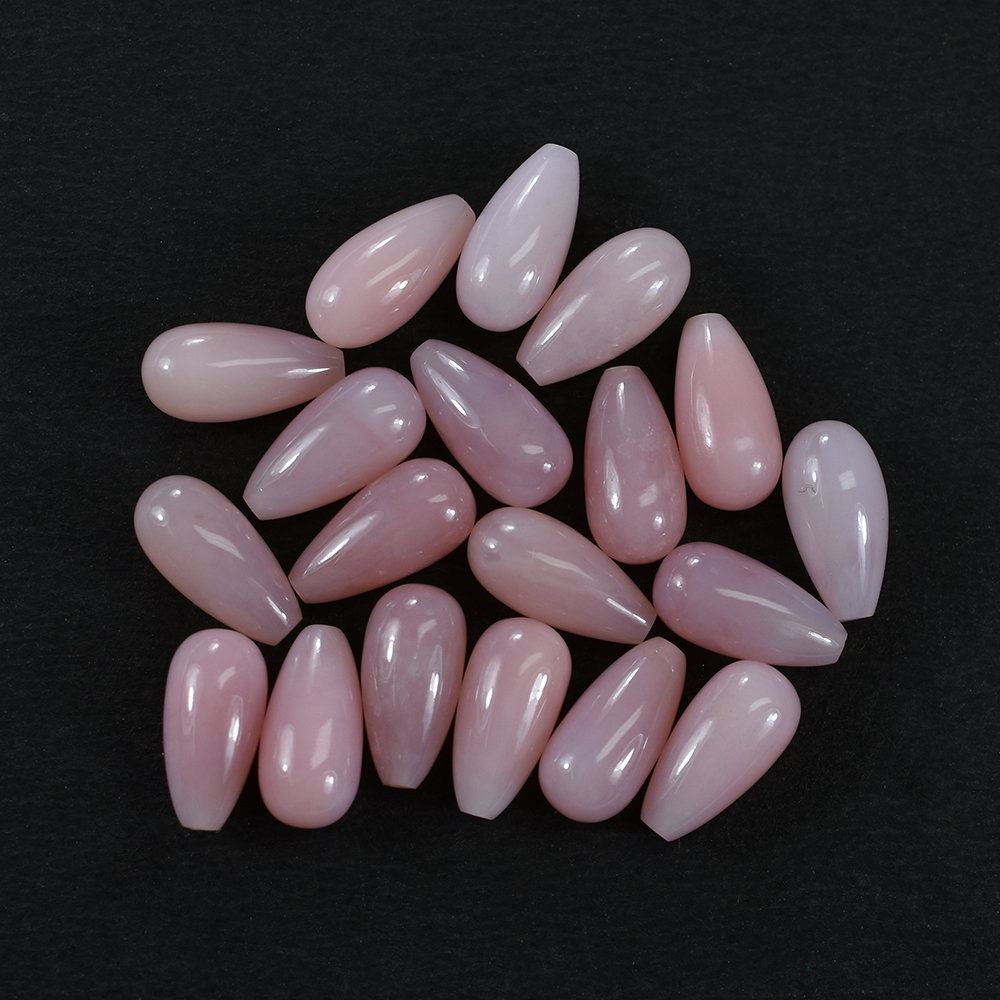 PINK OPAL PLAIN DROPS (IIND) (HALF DRILL 0.80MM) 10X5MM 1.42 Cts.