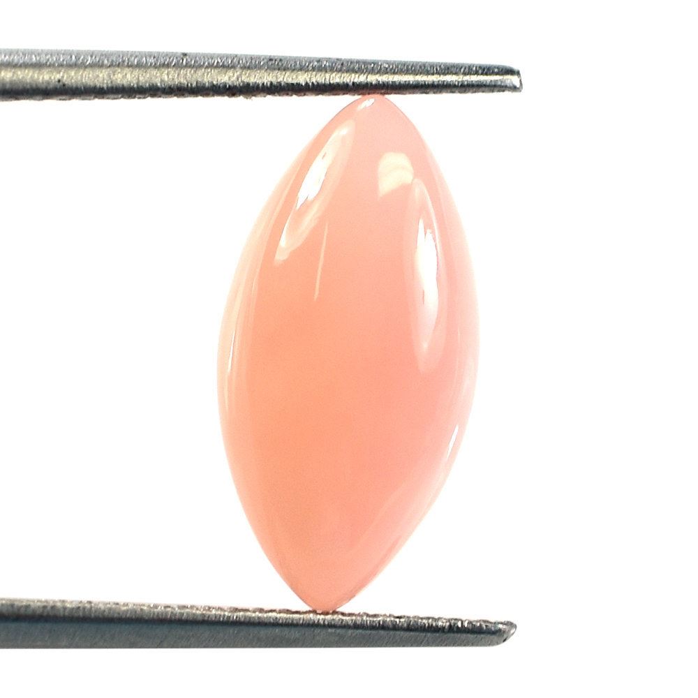 PINK OPAL PLAIN MARQUISE CAB (PEACH COLOR) (CLEAN) 15.90X8.00MM 3.00 Cts.