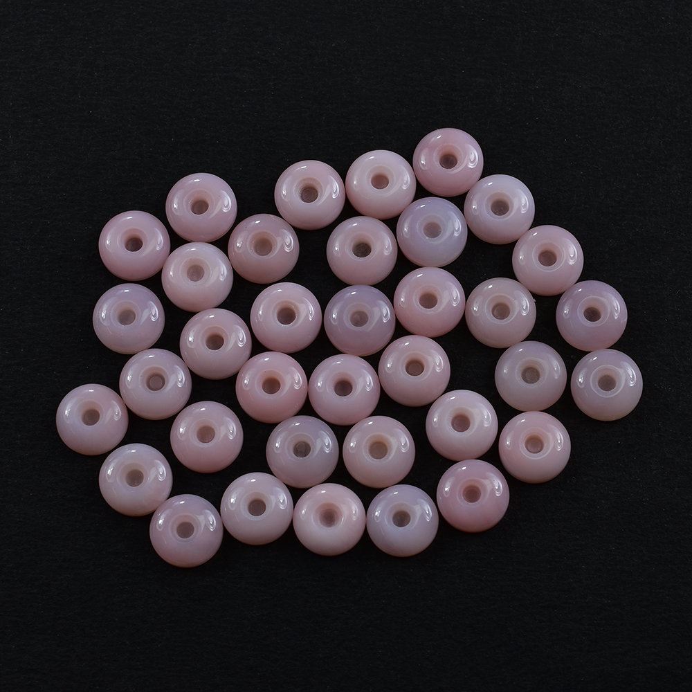 PINK OPAL PLAIN ROUND CAB (MEDIUM/CLEAN) (HALF DRILL 2.00MM) 8.00MM 0.98 Cts.