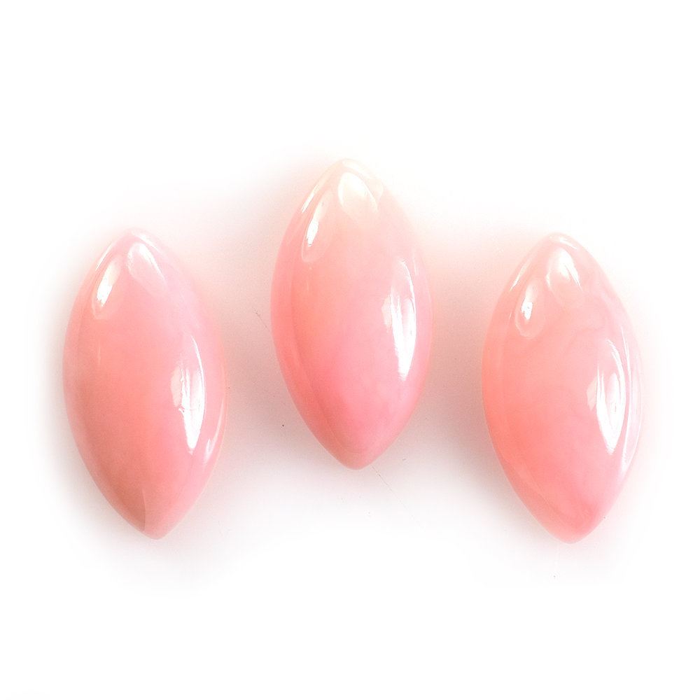 PINK OPAL PLAIN MARQUISE CAB (MEDIUM PINK/SI) 15.90X8.00MM 3.40 Cts.