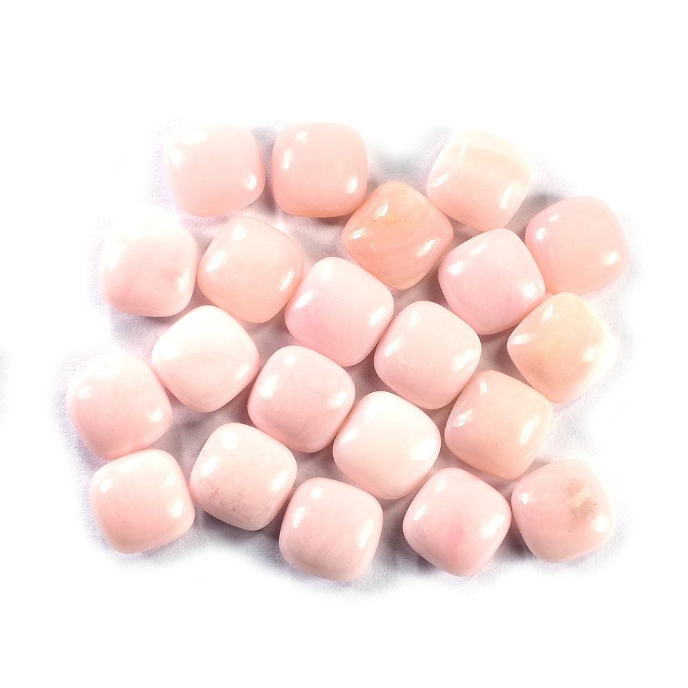PINK OPAL PLAIN LENTIL CUSHION 10MM 3.13 Cts.