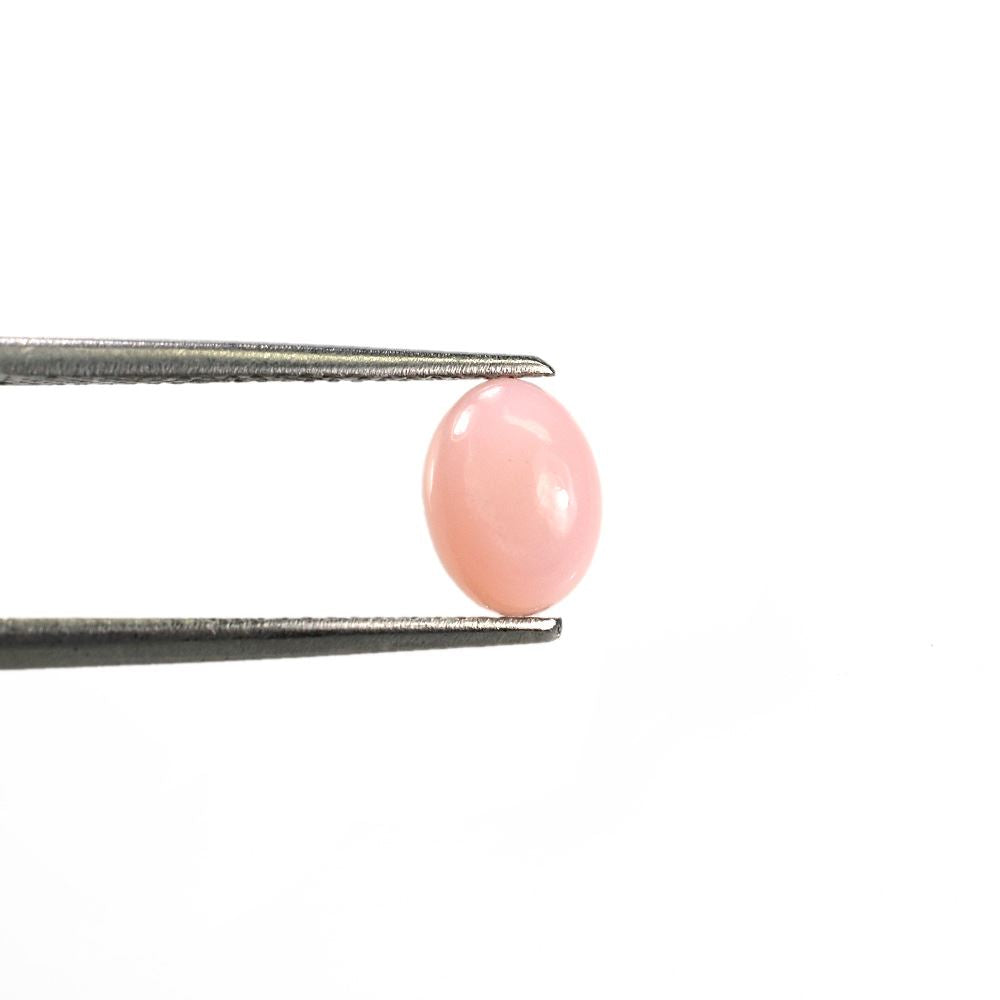 PINK OPAL PLAIN OVAL CAB (LIGHT/SI) 8.00X6.00 MM 1.04 CTS