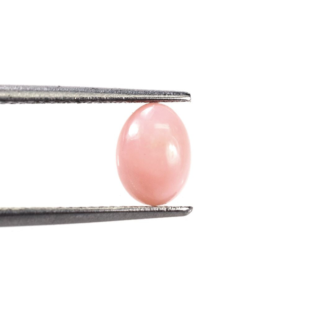 PINK OPAL PLAIN OVAL CAB (MEDIUM/SI) 8.00X6.00 MM 0.95 CTS
