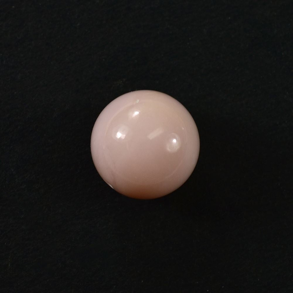 PINK OPAL PLAIN ROUND BALL (PEACH LIGHT/CLEAN) (HALF DRILL) 12.00 MM 9.70 CTS