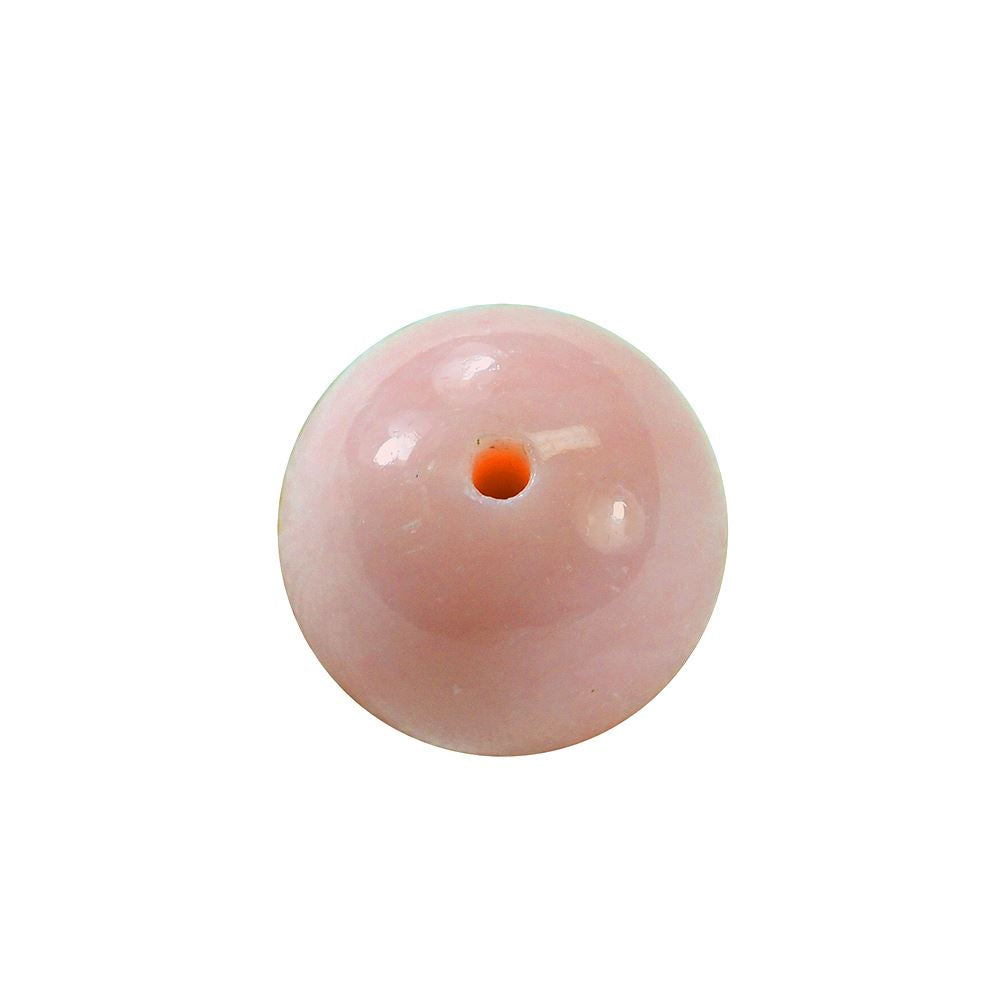 PINK OPAL PLAIN ROUND BALL (LIGHT PINK) (CLEAN) (HALF DRILL) 12.00X12.00 MM 9.88 CTS