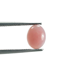 PINK OPAL PLAIN OVAL CAB (DARK/CLEAN) 9X7 MM 1.44 CTS