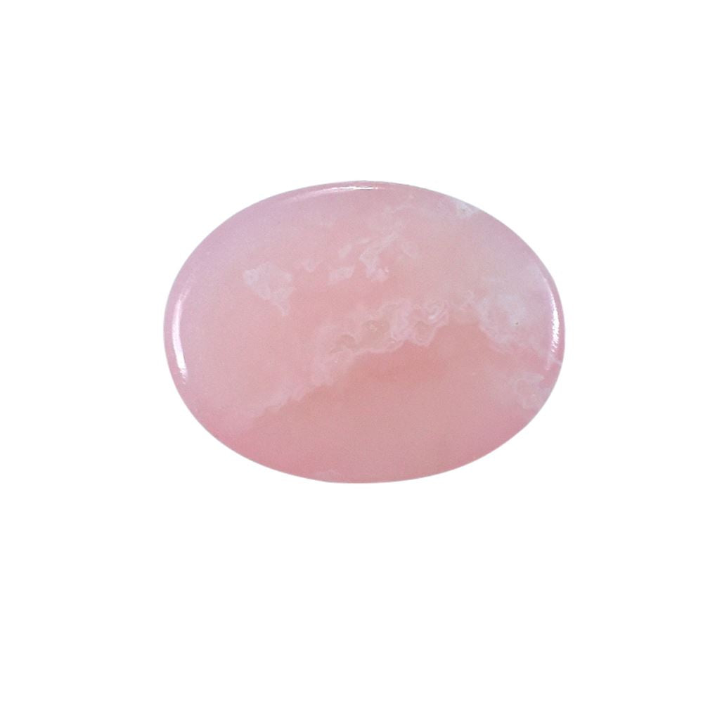PINK OPAL PLAIN OVAL CAB (DARK/CLEAN) 8.00X6.00 MM 1.00 CTS