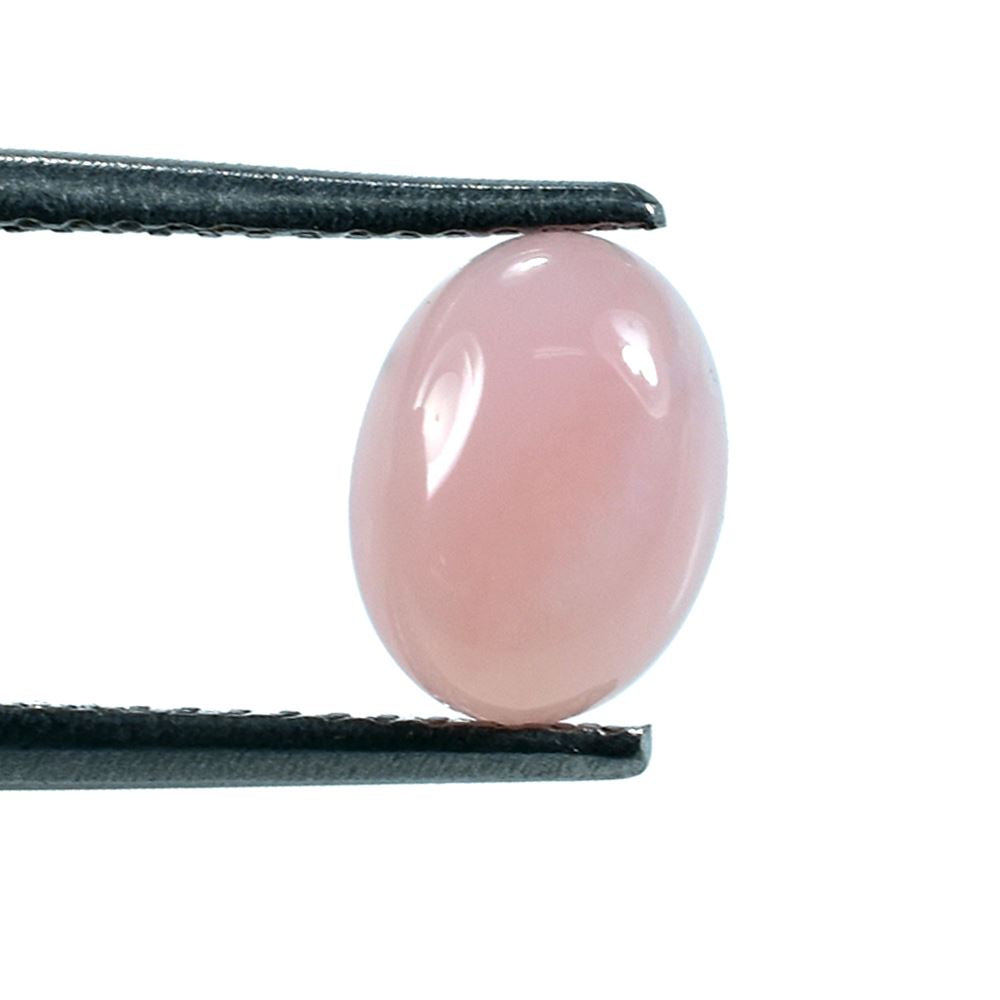 PINK OPAL PLAIN OVAL CAB (DARK/CLEAN) 8.00X6.00 MM 1.00 CTS