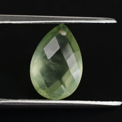 PREHNITE BRIOLETTE PEAR (FULL DRILL) 12X8MM 3.48 Cts.