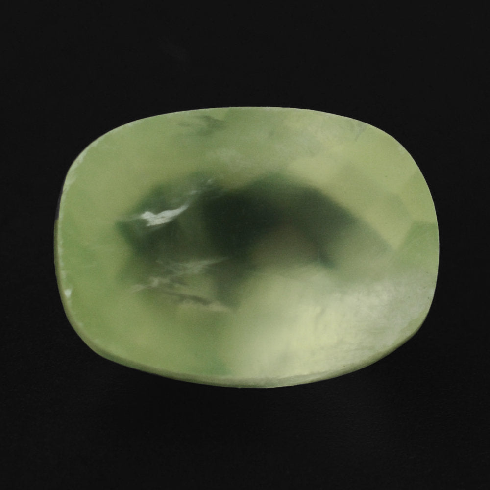 PREHNITE CHECKER CUSHION CAB 11X8MM 4.18 Cts.