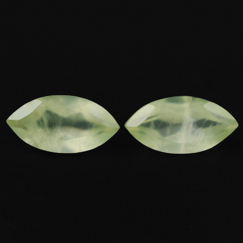 PREHNITE CUT MARQUISE 14X7MM 3.04 Cts.