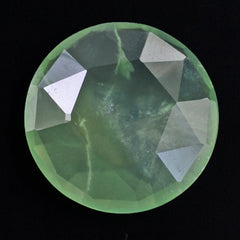 PREHNITE ROSE CUT BRIOLETTE ROUND 15MM 7.33 Cts.