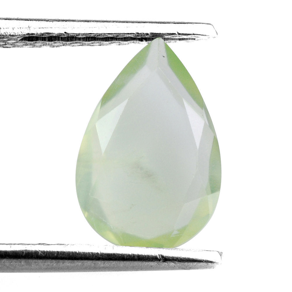 PREHNITE BOTH SIDE TABLE CUT PEAR 12X8MM 2.59 Cts.