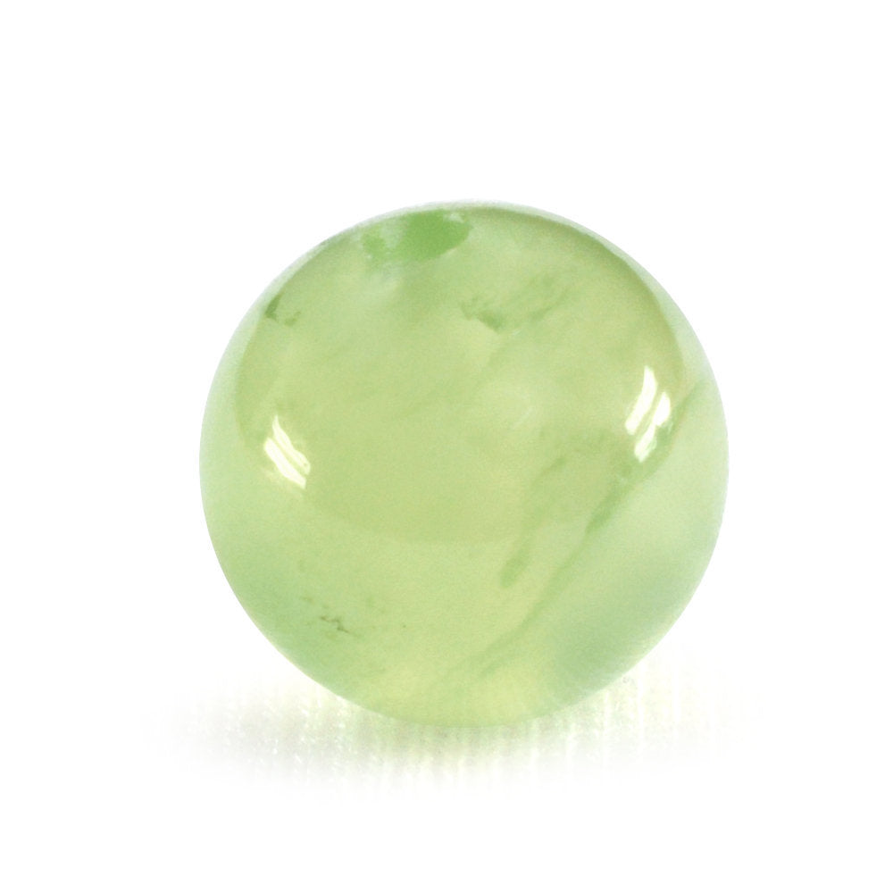 PREHNITE PLAIN ROUND BALLS (FULL DRILL 1.50MM) (SI) 10MM 7.63 Cts.