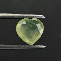 PREHNITE ROSE CUT BRIOLETTE HEART 8MM 1.88 Cts.