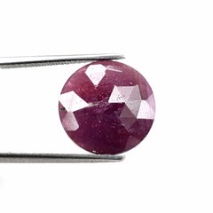 PINK RED SAPPHIRE ROSE CUT ROUND CAB 14.00MM 7.29 Cts.