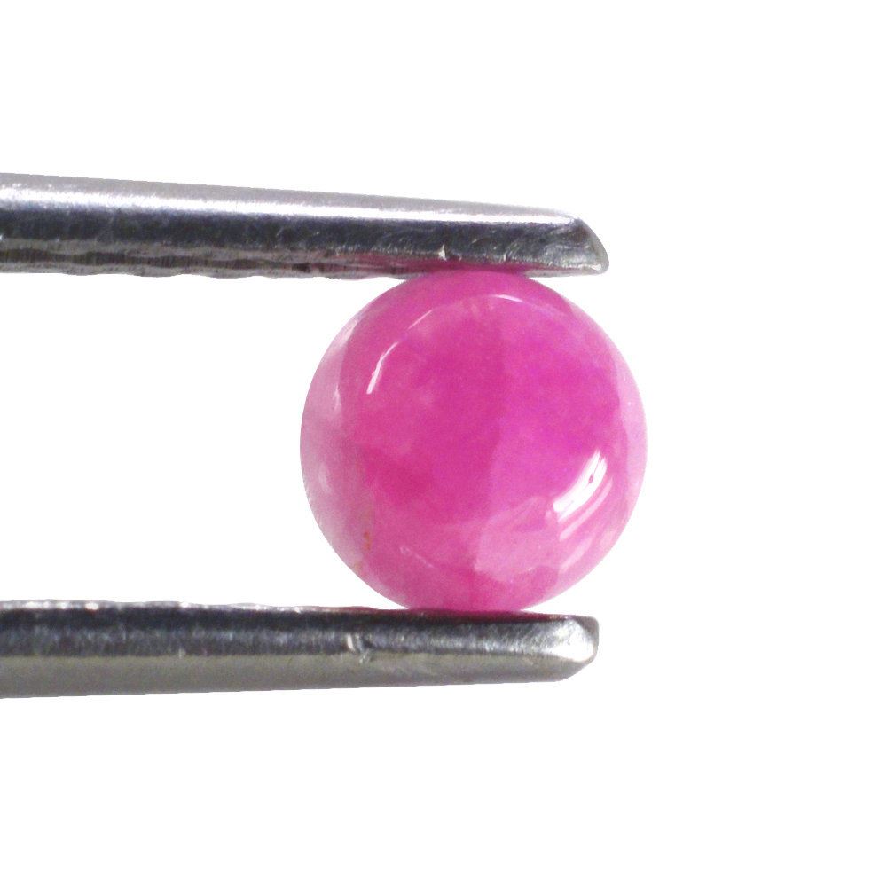 PINK SAPPHIRE (GLASSFILLED) ROUND CAB 5.00X5.00MM 0.60 Cts.