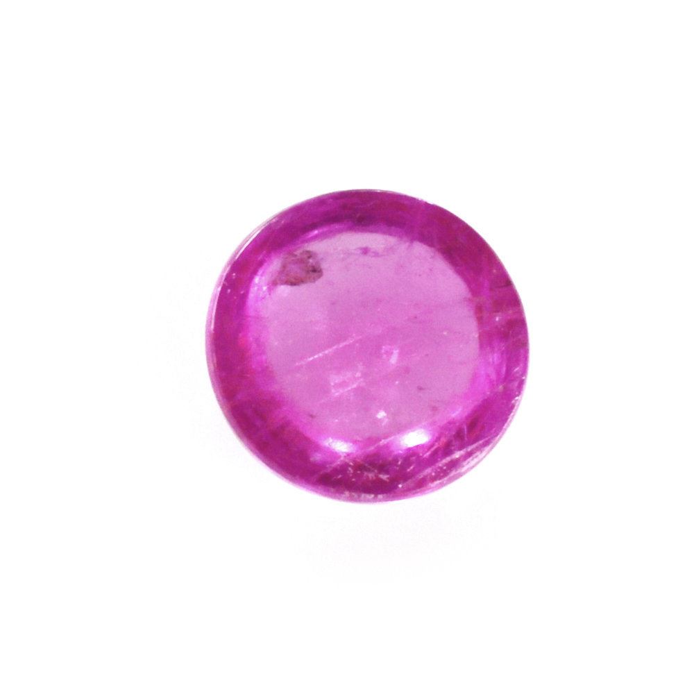 PINK SAPPHIRE (GLASSFILLED) ROUND CAB 5.00X5.00MM 0.74 Cts.