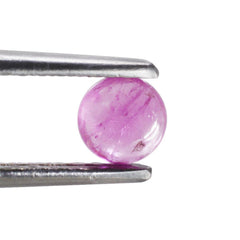 PINK SAPPHIRE (GLASSFILLED) ROUND CAB 5.00X5.00MM 0.74 Cts.